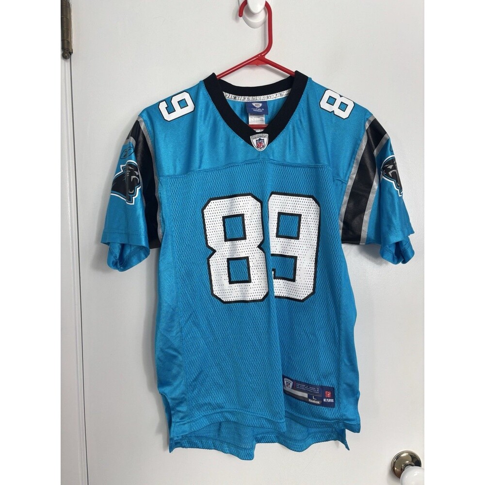 VTG Reebok NFL Carolina Panthers Steve Smith #89 Blue Jersey YOUTH Large 14-16